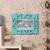 Wooden Handcrafted Photo Frame Distress Finish Turquoise Color ( 4x6 Inch Horizontal)