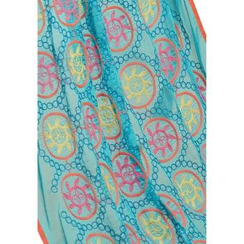 Peach & Sky Blue Cotton Women's Dress Material With Phulkari Dupatta 8