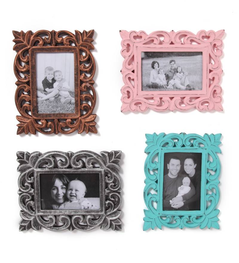 Wooden Handcrafted Collage Photo Frames Distress Finish Wall Hanging