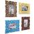 Wooden Handcrafted Collage Photo Frames Distress Finish Wall Hanging (4x6 Set Of 4 Photo Frames-06)