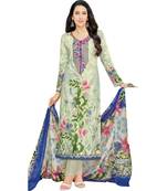 Multicolor Glaze Cotton Printed & Embroidered Women's Salwar Suit