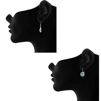Blue crystal combo-earrings 2