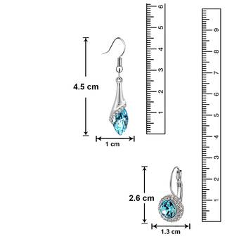 Blue crystal combo-earrings 3