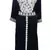 Black Georgette Islamic Kaftan With Zari And Stone Work