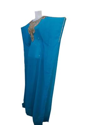 Firozi Georgette Farasha With Zari And Stone Work 3