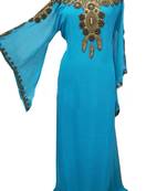 Firozi Georgette Farasha With Zari And Stone Work