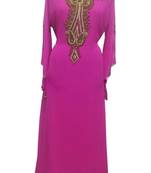 Pink Georgette Farasha With Zari And Stone Work