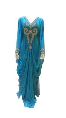 Firozi Georgette Farasha With Zari And Stone Work 1