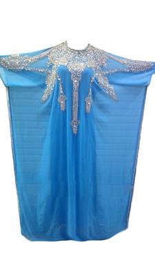 Firozi Georgette Farasha With Zari And Stone Work 1