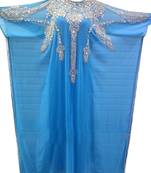 Firozi Georgette Farasha With Zari And Stone Work