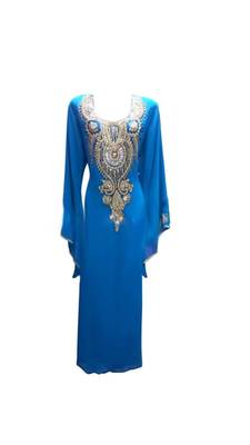 Firozi Georgette Farasha With Zari And Stone Work 1