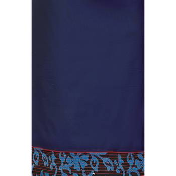 Blue & Red Chanderi Cotton Printed Women's Salwar Suit 9