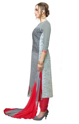 Grey embroidered cotton salwar 3