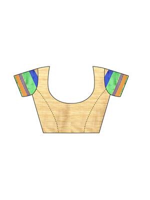 Multicolour  Woven Art Silk Saree With Blouse 5