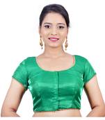 Green cotton silk stitched readymade blouse