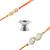 Bro = Friend By God Cz Diamond 2 Rakhi Set With Pooja Diya