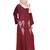 Modest Forever  Deep Wine Embroidered Satin Stitched Islamic Abaya