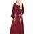 Modest Forever  Deep Wine Embroidered Satin Stitched Islamic Abaya
