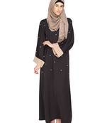 Black Plain Satin Nida Stitched Islamic Abaya