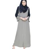 Modest Forever  Multicolor Plain Nida Stitched Islamic Abaya