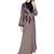 Modest Forever  Umber Brown Embroidered Satin Nida Stitched Islamic Abaya