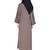 Modest Forever  Umber Brown Embroidered Satin Nida Stitched Islamic Abaya