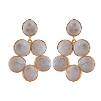 White Onyx Simple Dangle Earring 1