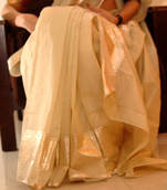 Pastel Cream Chanderi