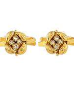 Gold diamond toe-rings