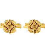 Gold diamond toe-rings