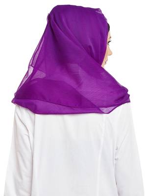 Purple Chiffon Islamic Hijab Head Scarf 4