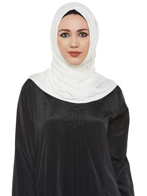 Off White Viscose Islamic Hijab Head Scarf 1
