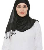 Black Viscose Islamic Hijab Head Scarf