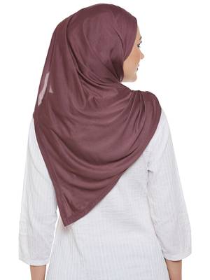 Brown Viscose Islamic Hijab Head Scarf 4