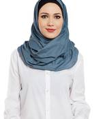 Blue Cotton Islamic Hijab Head Scarf