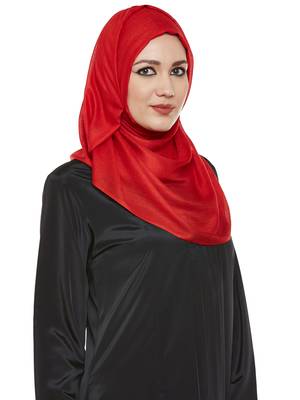 Red Viscose Islamic Hijab Head Scarf 3