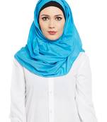 Blue Cotton Islamic Hijab Head Scarf
