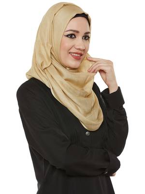 Gold Viscose Islamic Hijab Head Scarf 4