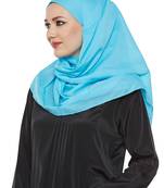 Blue Cotton Islamic Hijab Head Scarf