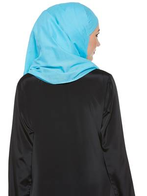 Blue Cotton Islamic Hijab Head Scarf 3