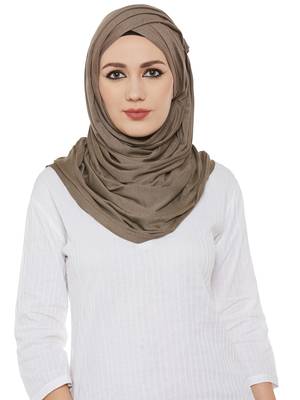 Brown Viscose Islamic Hijab Head Scarf 1