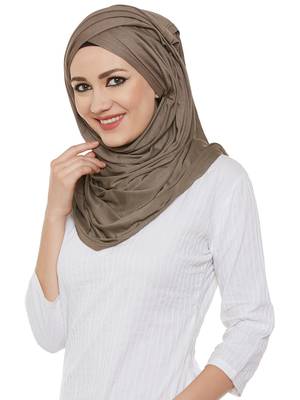 Brown Viscose Islamic Hijab Head Scarf 2
