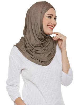 Brown Viscose Islamic Hijab Head Scarf 3