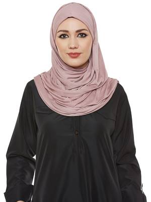 Light Pink Viscose Islamic Hijab Head Scarf 1