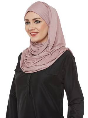 Light Pink Viscose Islamic Hijab Head Scarf 2