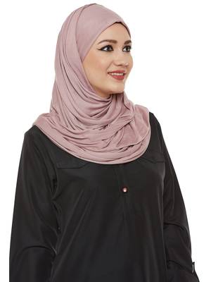 Light Pink Viscose Islamic Hijab Head Scarf 3