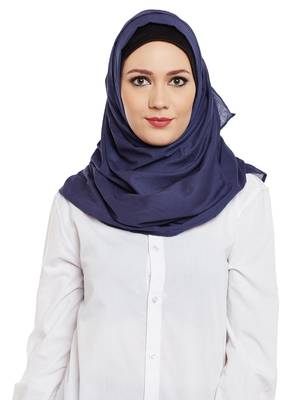 Violet Cotton Islamic Hijab Head Scarf 1