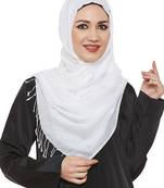 White Viscose Islamic Hijab Head Scarf