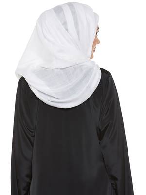 White Viscose Islamic Hijab Head Scarf 4