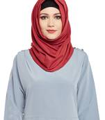 Red Cotton Islamic Hijab Head Scarf